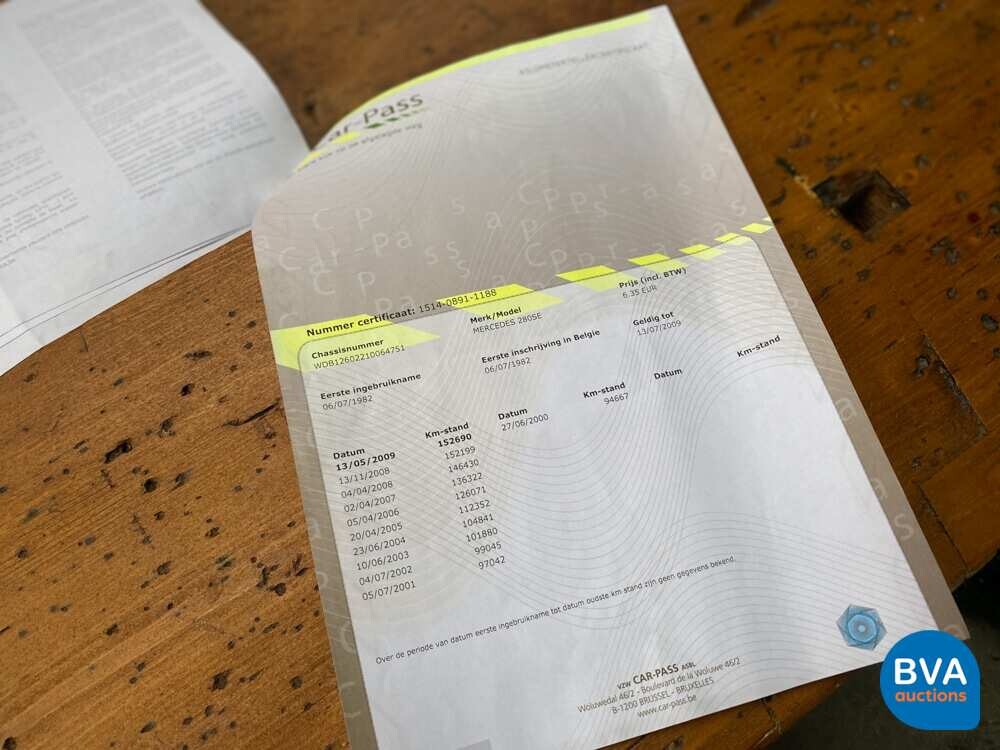 Mercedes-Benz 280SE 185hp S-Class 2.7 1982, 51-JHF-9.