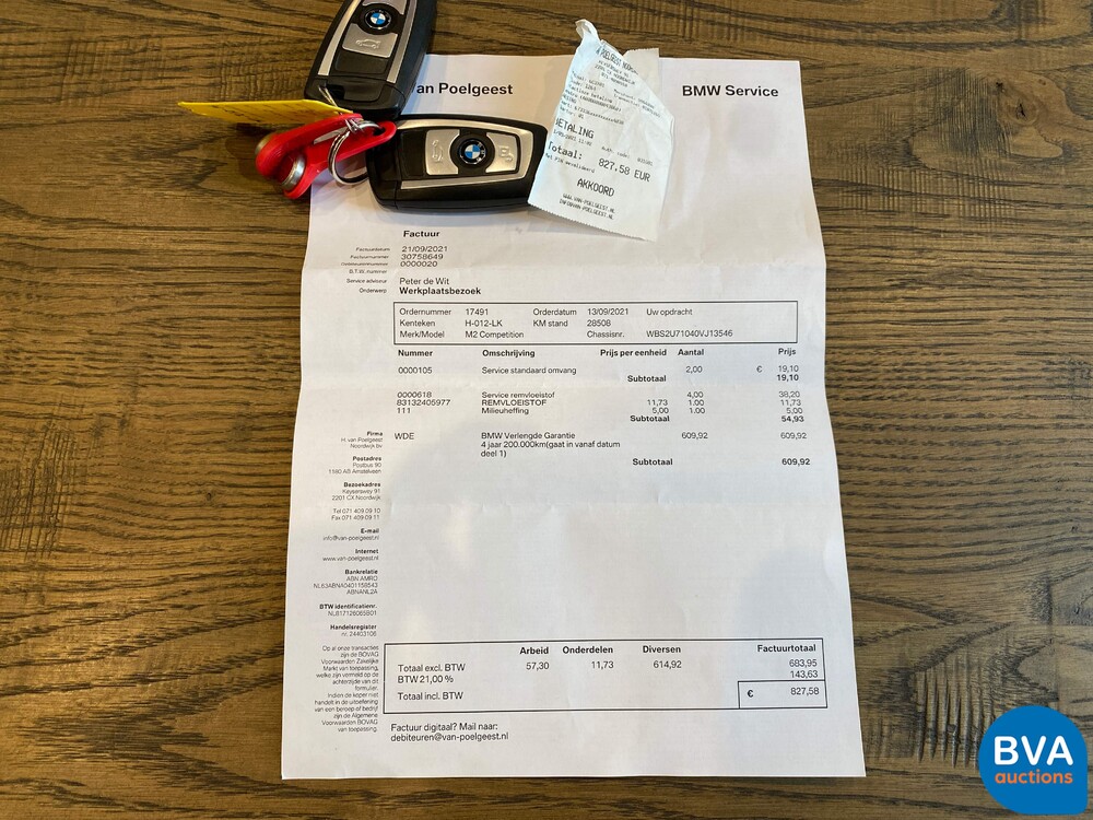 BMW M2 Coupé Competition DCT CARBON 411pk 2018 FACELIFT F87, H-012-LK.