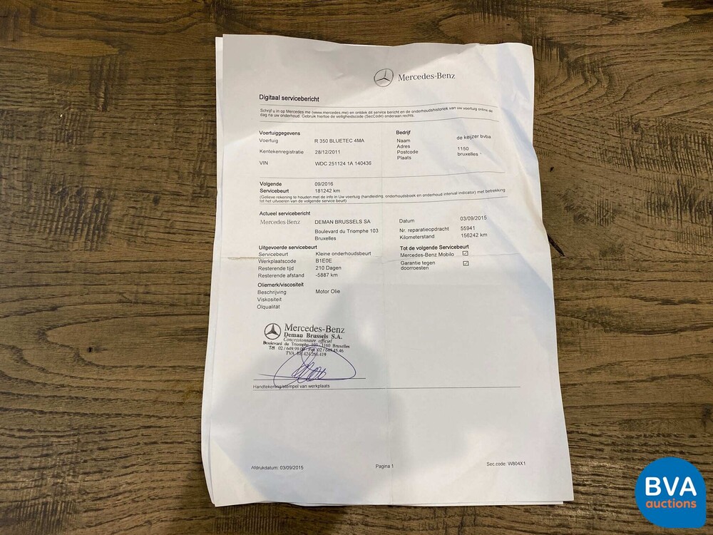 Mercedes-Benz R350 CDI BueTec Long 4-Matic 7-Personen R-Klasse 211pk 2011, RS-281-P.