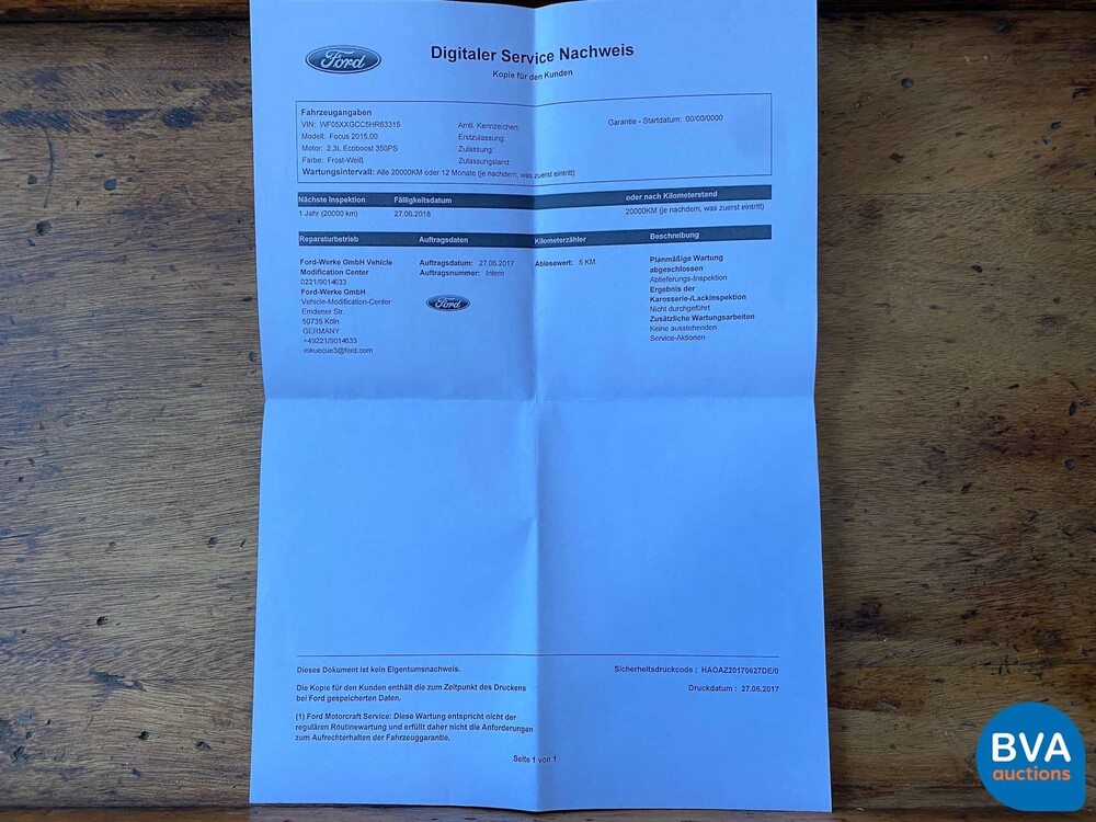 2017 Ford Focus RS 350 PS.