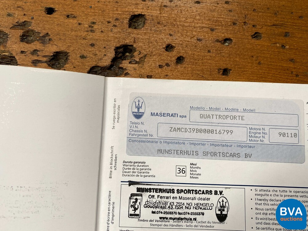 Maserati Quattroporte 4.2 V8 401PS 2005 -Org. NL-, 59-RB-FD.