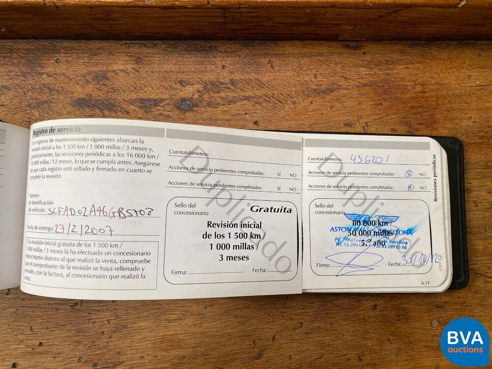 Aston Martin DB9 Volante 5.9 V12 Cabriolet 457pk 2007, TR-753-X