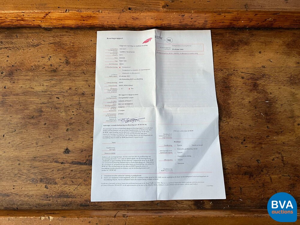 2017 Dodge Ram 1500 Big Horn Heavy Duty 401 PS, VDV-05-T.