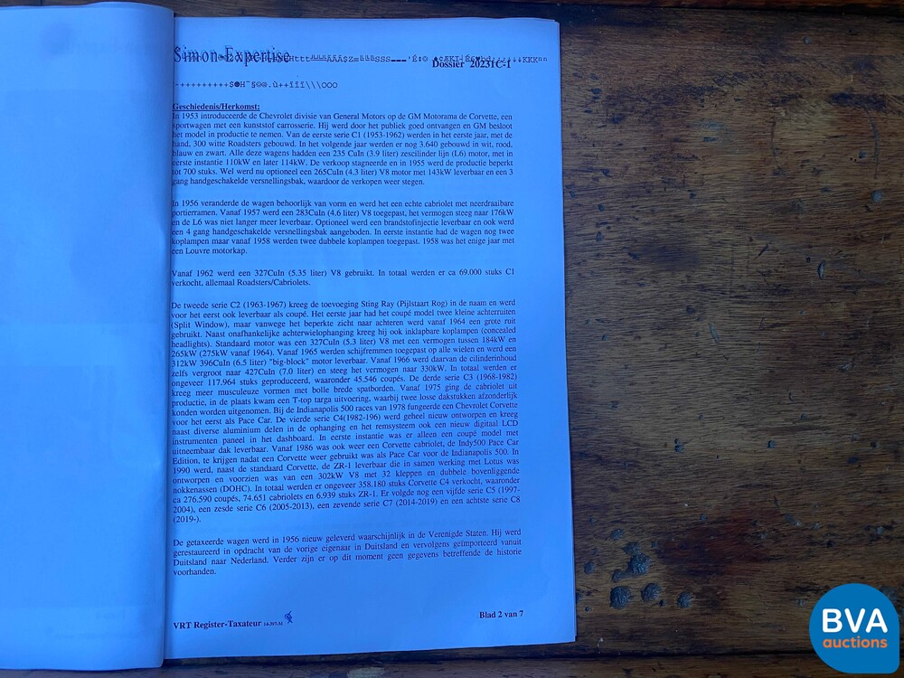 Chevrolet Corvette C1 1956, AR-85-92.