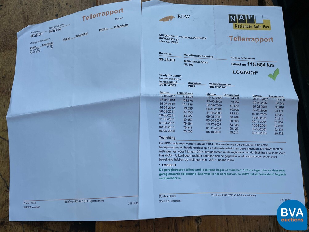 Mercedes-Benz SL500 Roadster SL-Class 306pk R230 2002, 99-JS-DH.