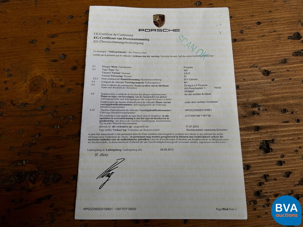 Porsche 911 Carrera Coupé 3.4 349 PS 2014, N-422-BD.