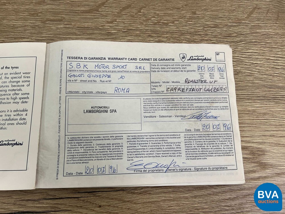 Lamborghini Diablo VT Roadster 5.7L V12 530pk 1996