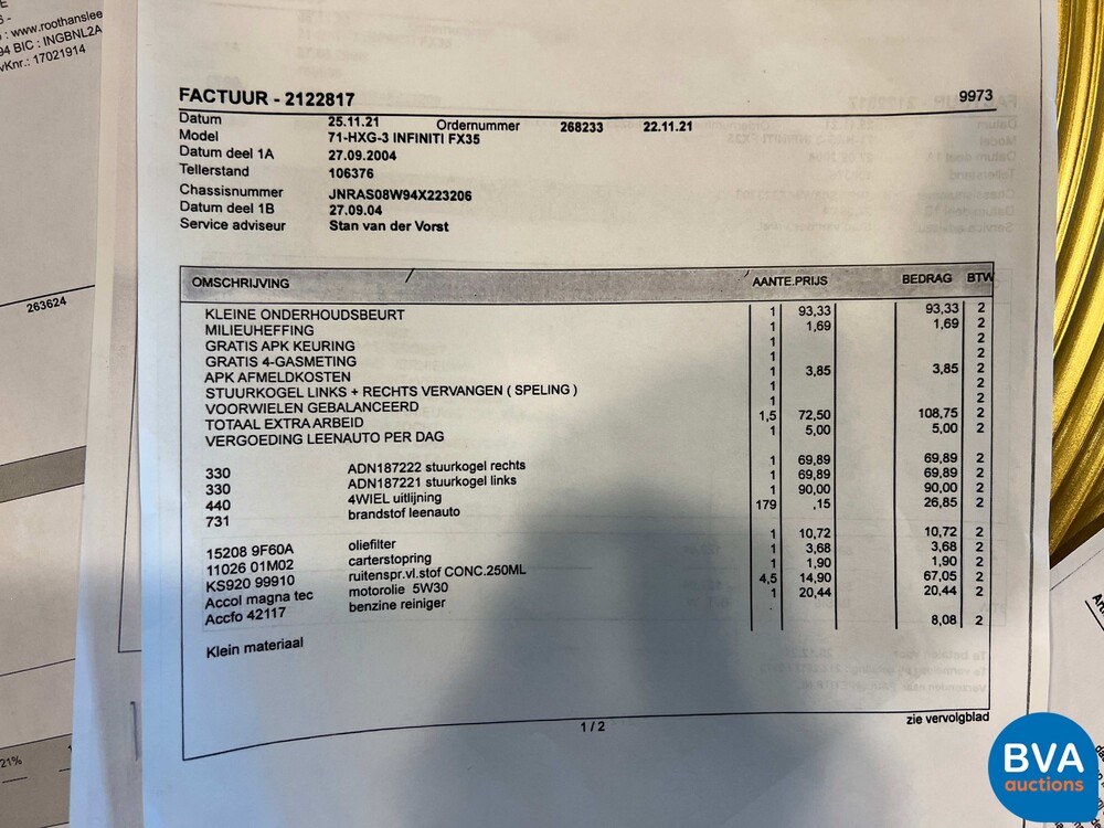 Infiniti FX 35 300pk 2004, 71-HXG-3