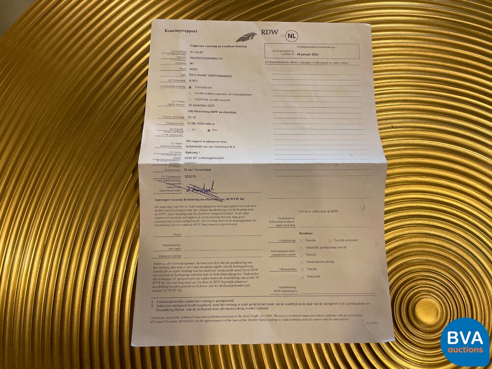 Audi RS6 Avant 4.0 TFSI Quattro Performance Pro Line Plus 605pk 2017, H-115-JD