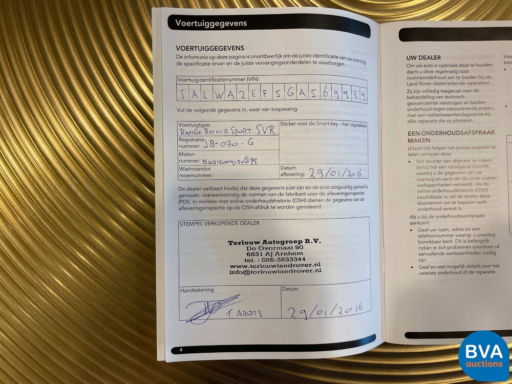 Land Rover Range Rover Sport SVR 5.0 V8 Supercharged 551pk 2016 -Org. NL-, JB-070-G