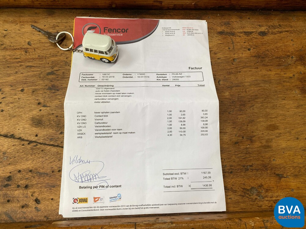 Volkswagen Käfer 1303 44pk 1973, PK-68-NZ.