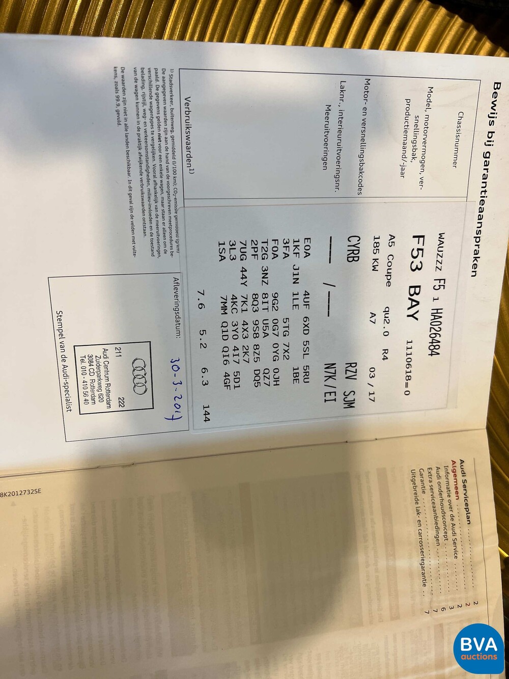 Audi A5 Coupe 2.0 TFSI quattro Sport S-line 252pk 2017 -Org. NL-, NP-723-S.