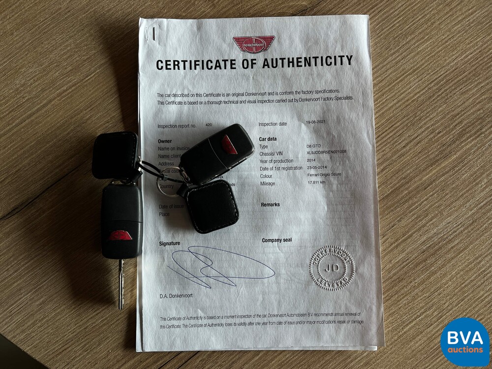 Donkervoort D8 GTO PREMIUM (1 von 25) CARBON 2.5 TFSI R5 Audi RS Performance 2014, TL-648-T.