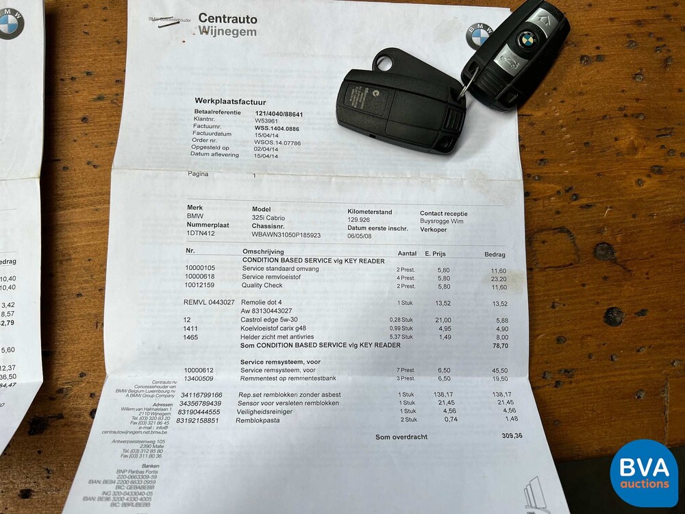 BMW 325i Cabriolet High Executive 3er-Reihe 211 PS 2008, K-815-VT.