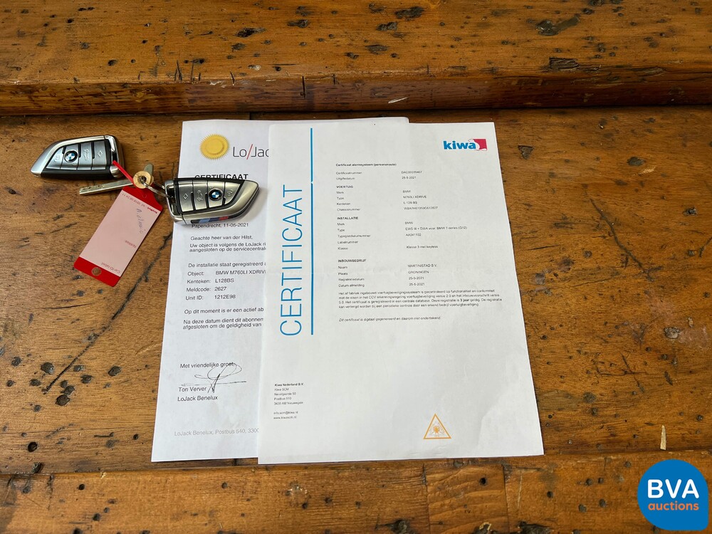 BMW M760Li xDrive M-Sport V12 7er LANG 609pk 2016 G12, L-128-BS.