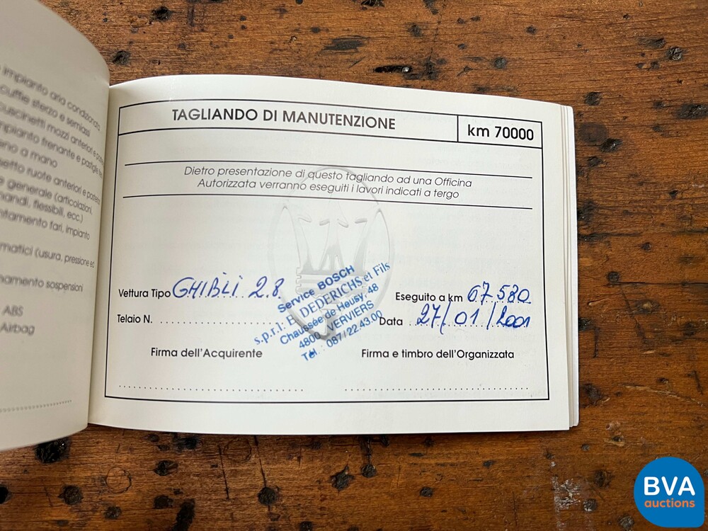 Maserati Ghibli 2 2.8 V6 284 PS 1997 Handbuch, XX-578-X.