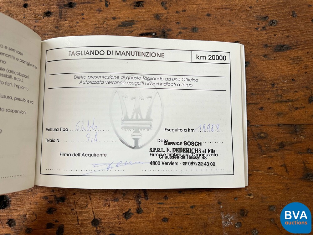 Maserati Ghibli 2 2.8 V6 284 PS 1997 Handbuch, XX-578-X.