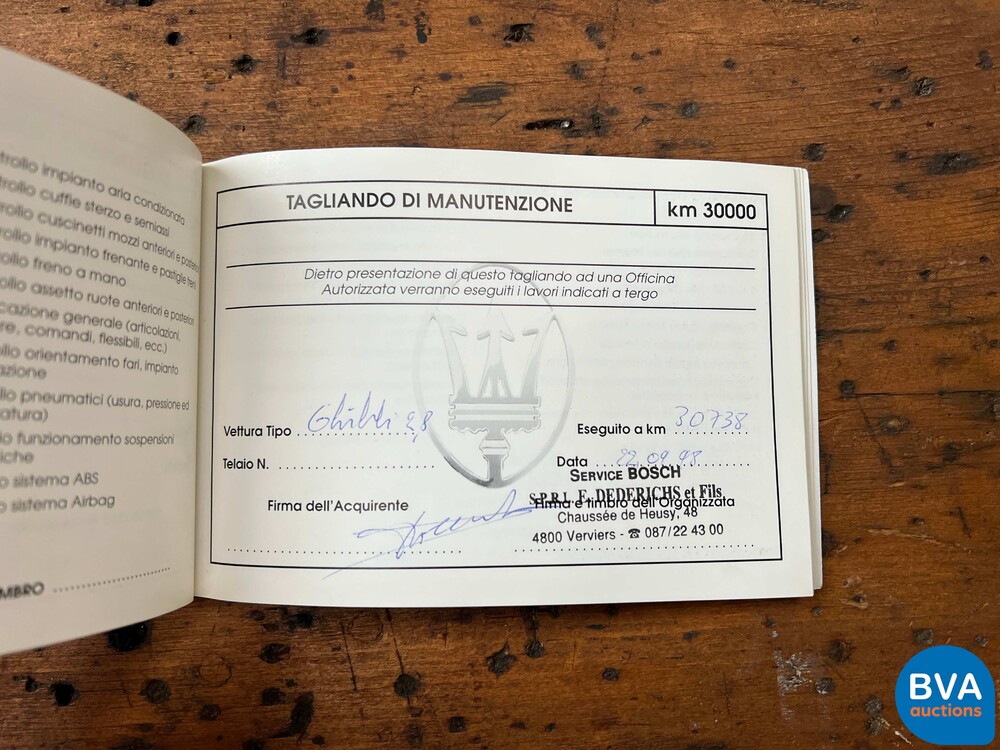 Maserati Ghibli 2 2.8 V6 284 PS 1997 Handbuch, XX-578-X.