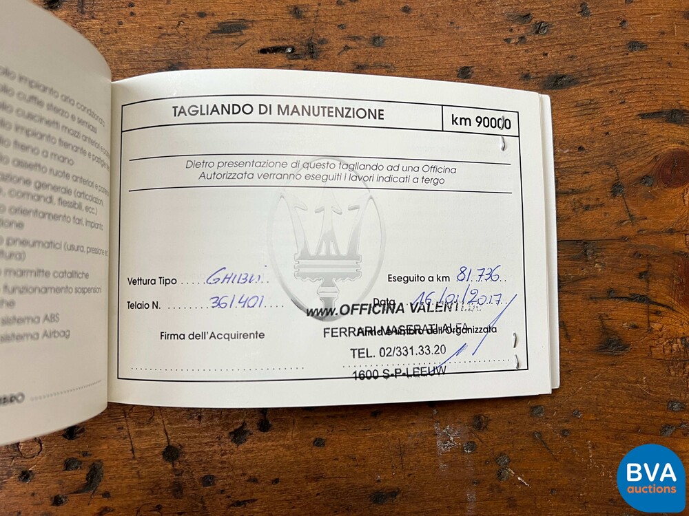 Maserati Ghibli 2 2.8 V6 284 PS 1997 Handbuch, XX-578-X.