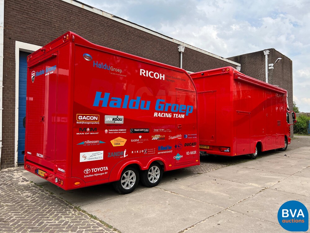 MAN TGL Vrachtauto Camper Kampeerauto Racing Transport + Trailer, 2-SVT-99