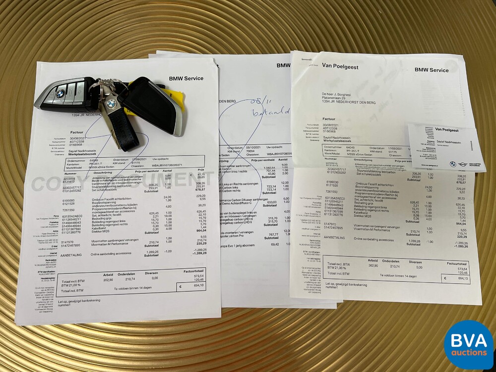 BMW M550i 5er xDrive M-PERFORMANCE 462pk 2017 -Org. NL-, PP-353-T.