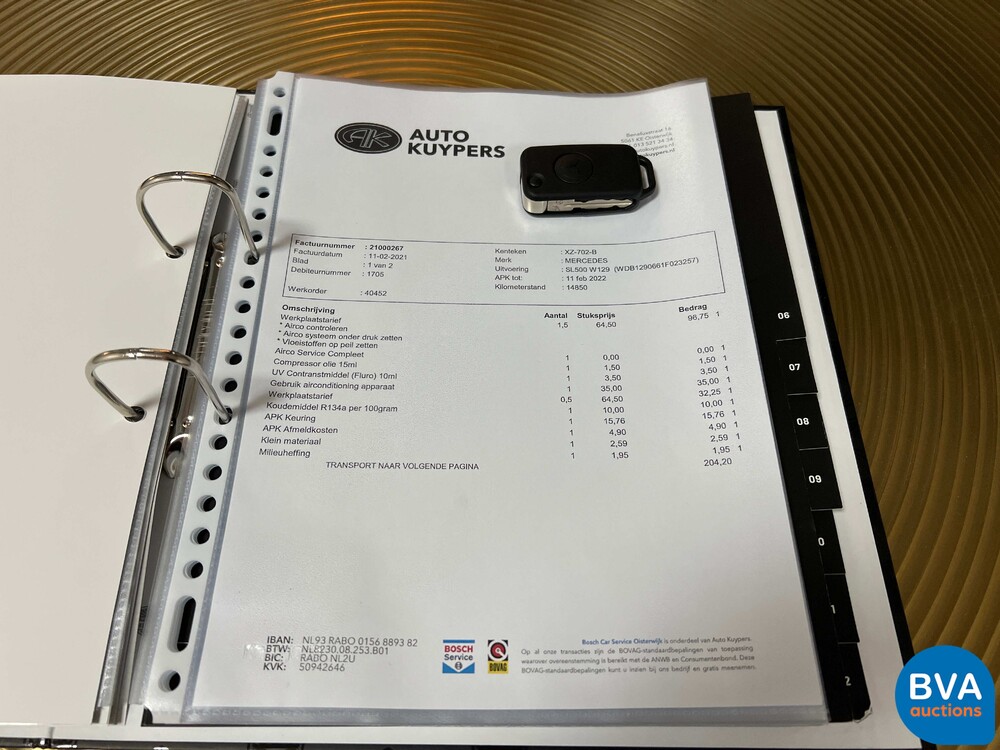 Mercedes-Benz SL500 Roadster 5.0L V8 Cabriolet 326pk 1991