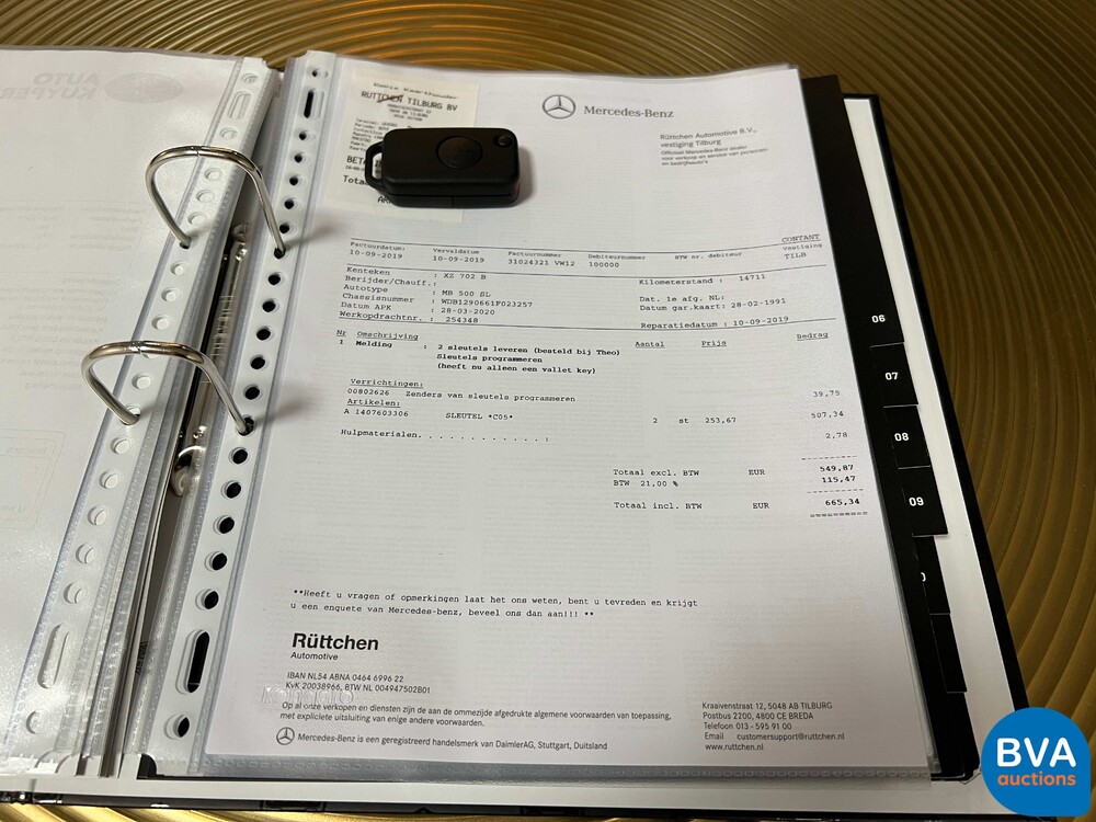 Mercedes-Benz SL500 Roadster 5.0L V8 Cabriolet 326pk 1991