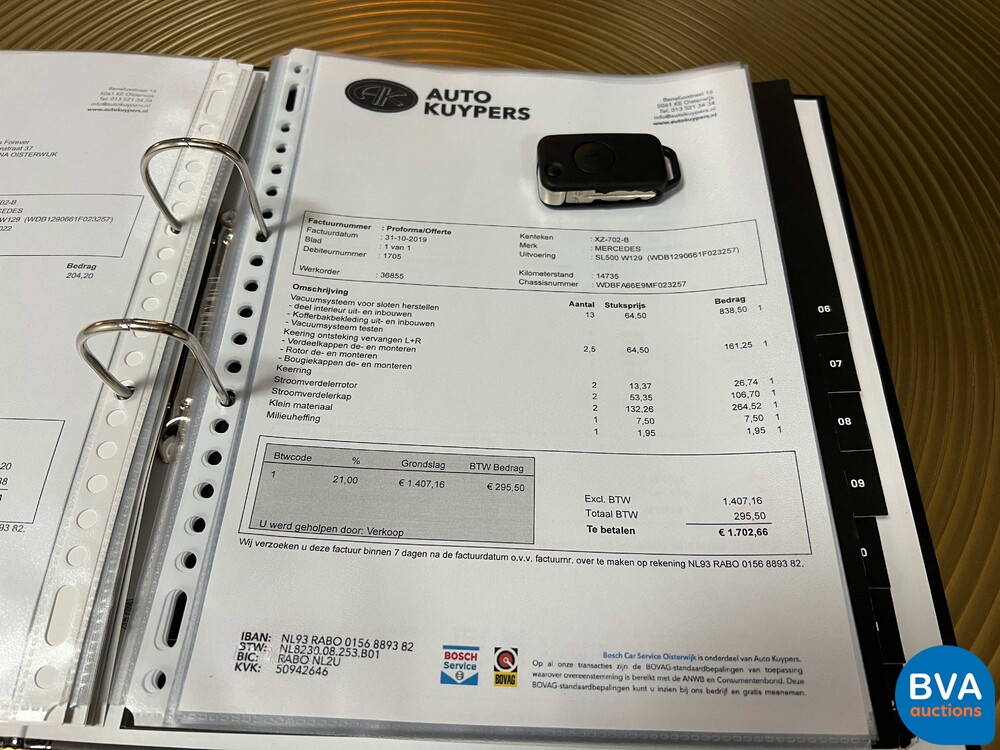 Mercedes-Benz SL500 Roadster 5.0L V8 Cabriolet 326pk 1991