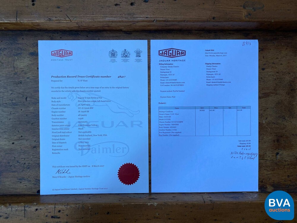 Jaguar E-Type 5.3 V12 2+2 313 PS MKIII 1972, AH-63-22.