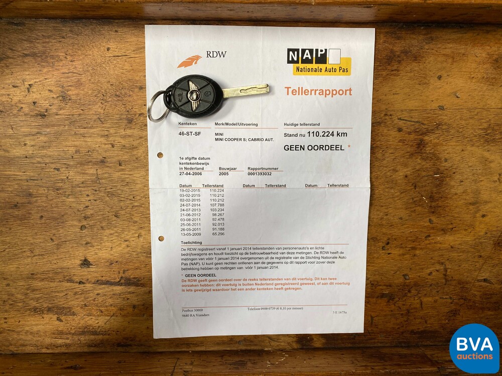 Mini Cooper S1.6 Cabriolet 170 PS 2005, 46-ST-SF.