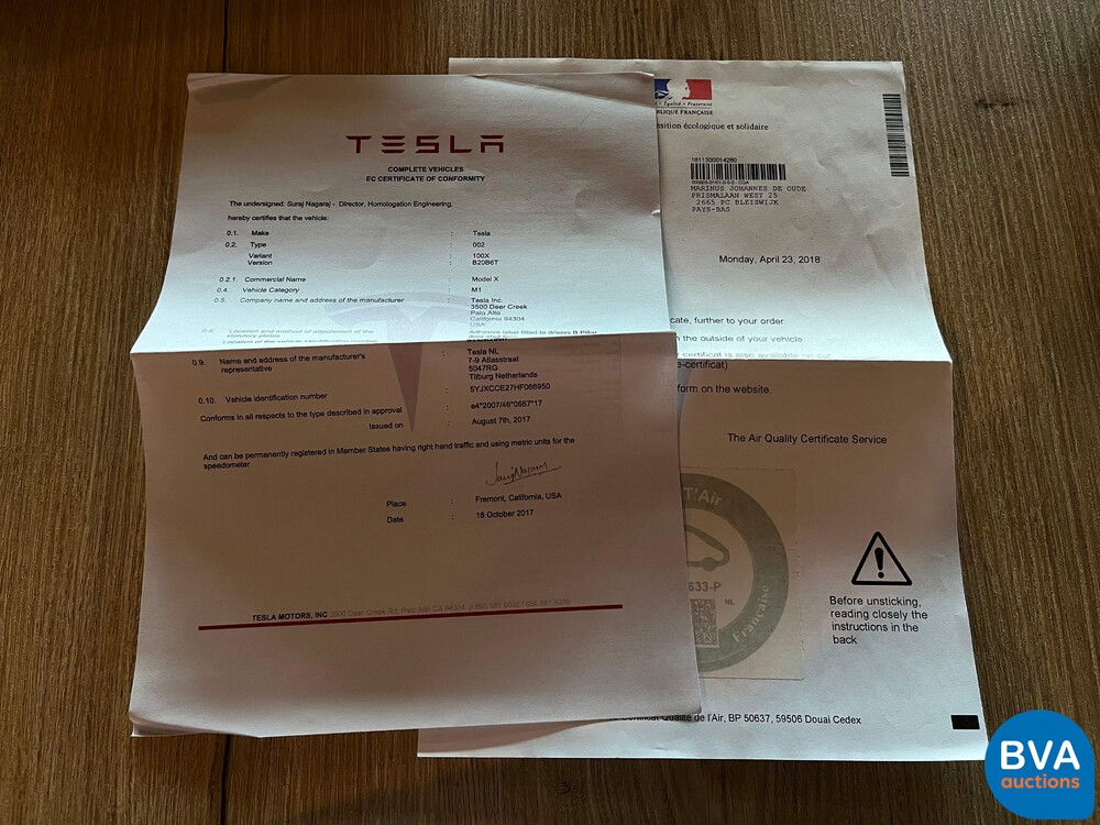 Tesla Model X 100D 418 PS | KOSTENLOS | 2017 - Organ. NL-, RB-633-P.