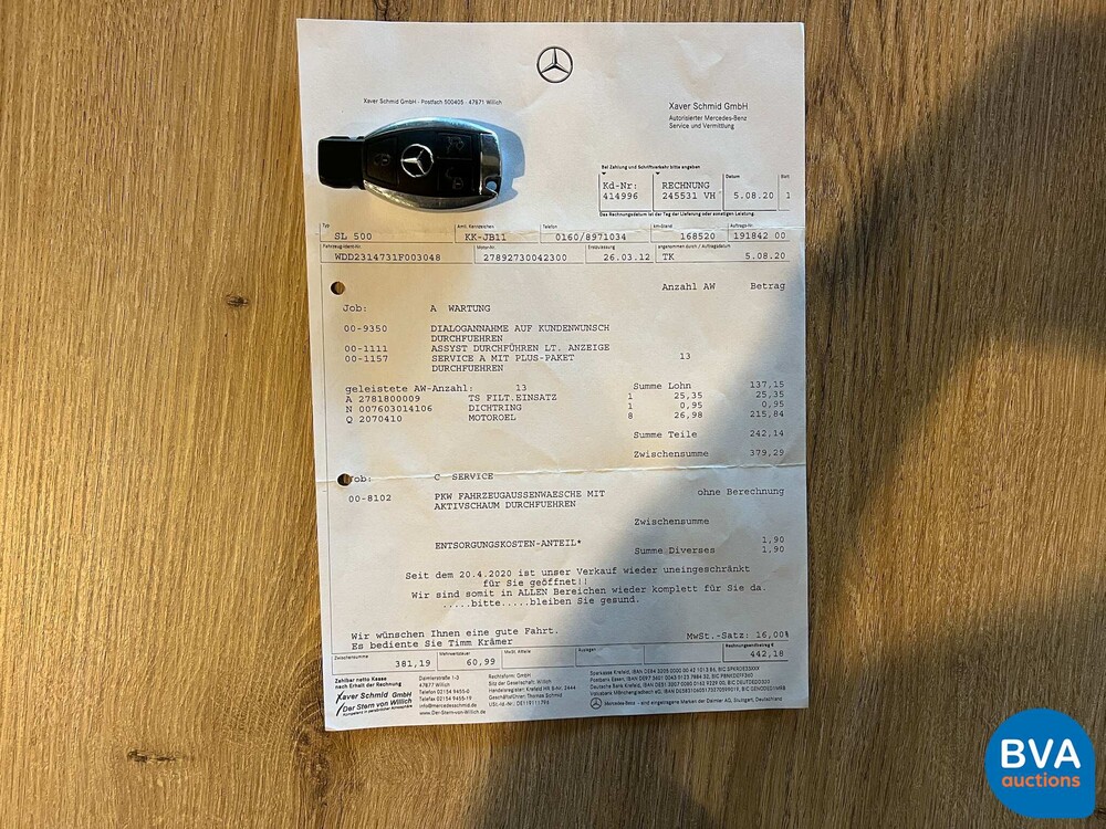 Mercedes-Benz SL500 AMG Roadster V8 435pk 2012, L-166-PN.