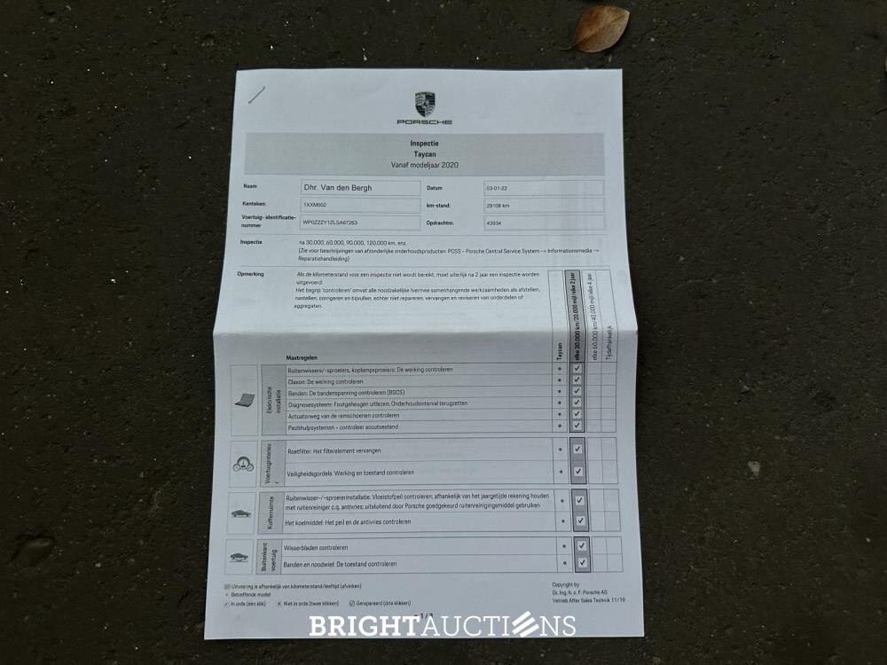 Porsche Taycan Turbo S 93 kWh 952pk 2020 Sport-Chrono