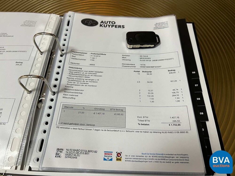 Mercedes-Benz SL500 Roadster 5.0L V8 Cabriolet 326pk 14995Km! 1991