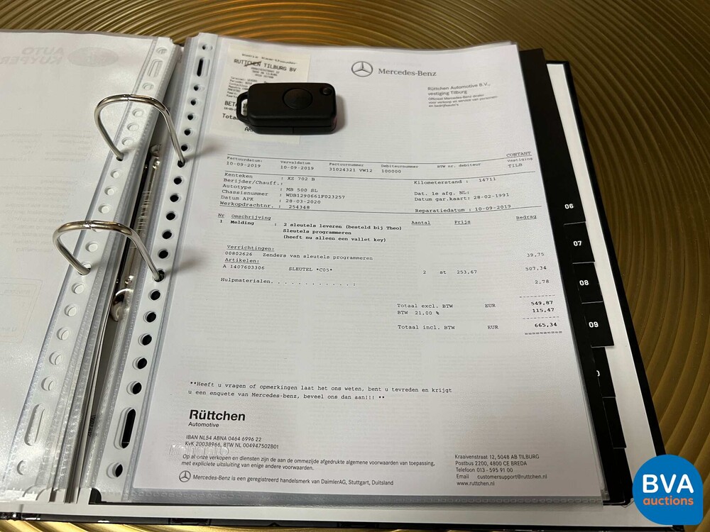 Mercedes-Benz SL500 Roadster 5.0L V8 Cabriolet 326pk 14995Km! 1991