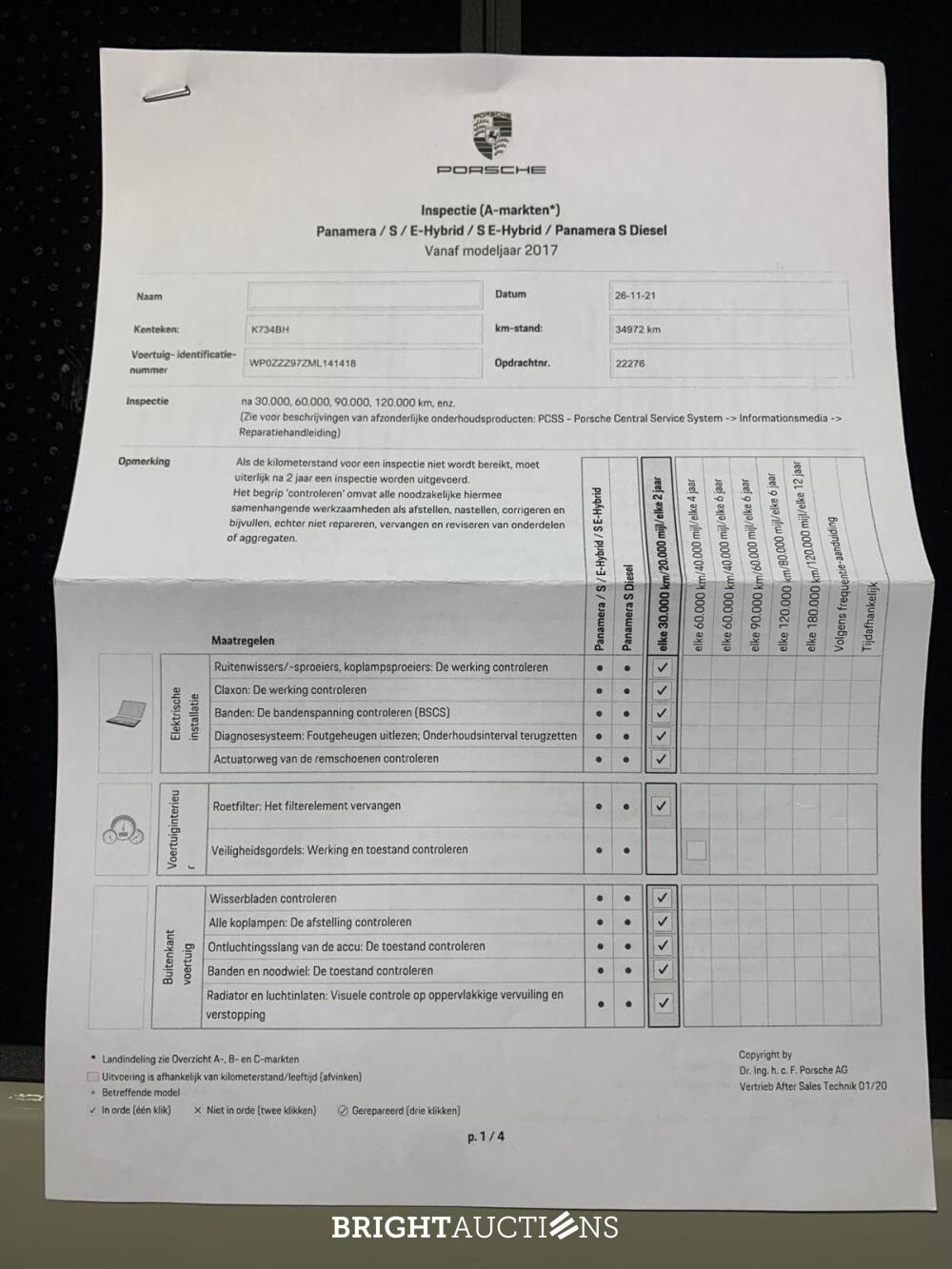 Porsche Panamera 4S E-Hybrid 2.9 V6 FACELIFT 560hp 2020 Sport-Chrono (Original-NL + 1st Owner), K-734-BH