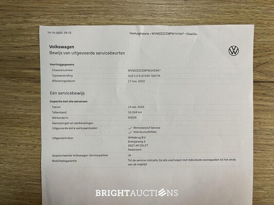 Volkswagen Golf VIII R 4Motion 20th Annniversary -AKRAPOVIC- 2.0 TSI 333pk 2023 LIMITED (Golf 8), NL-KENTEKEN