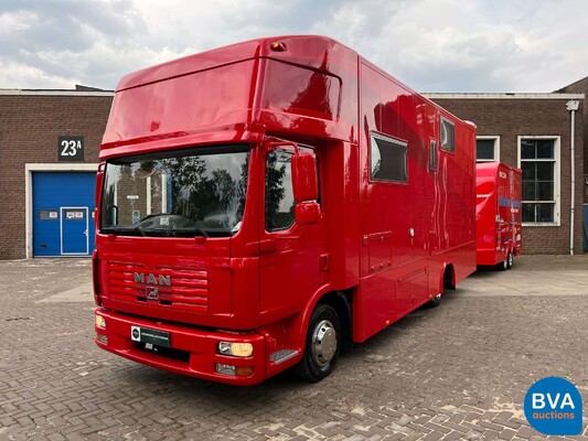 MAN TGL Vrachtauto Camper Kampeerauto Racing Transport + Trailer, 2-SVT-99