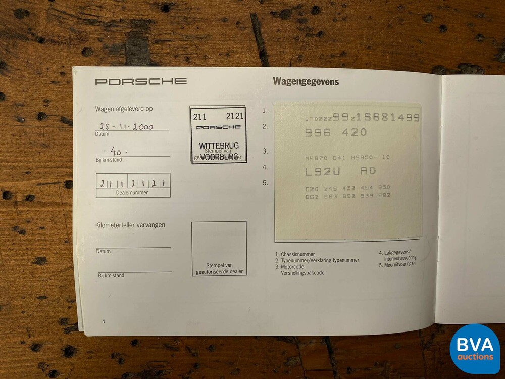 Porsche 911 Turbo 3.6 Coupé 420 PS org.NL 996 MKII 2000, HP-636-V.