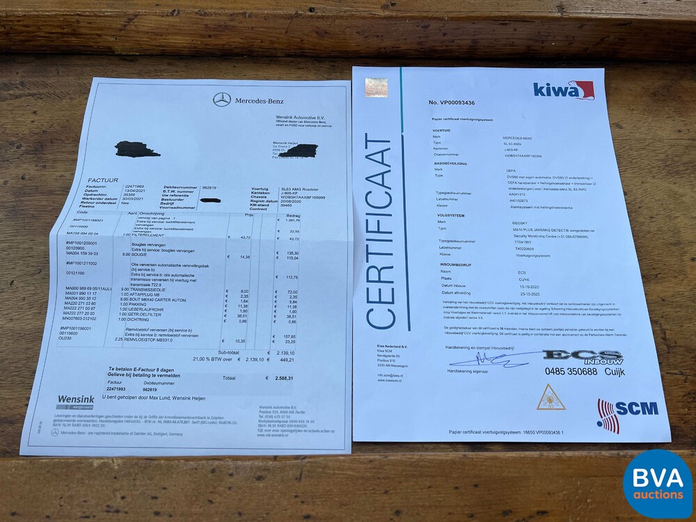 Mercedes-Benz SL63 AMG 6.2 V8 SL-Klasse Roadster 525pk 2010 -FACELIFT-, J-805-KF.