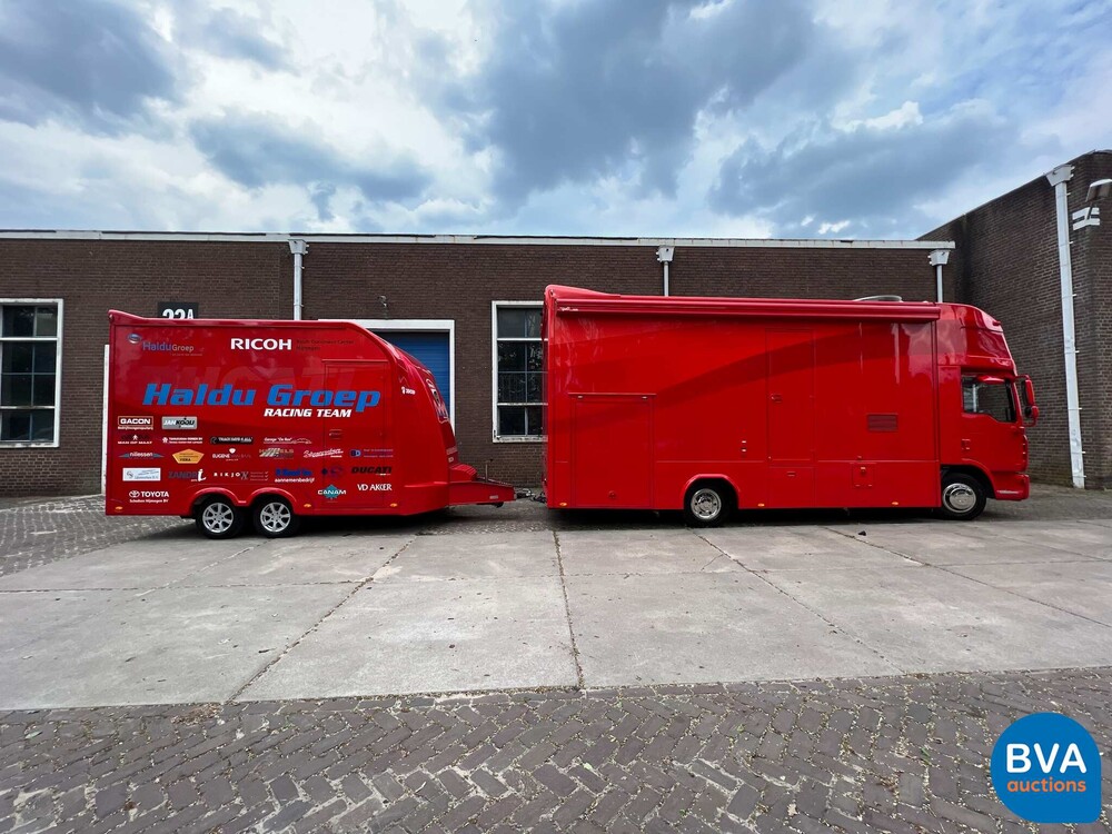 MAN TGL Vrachtauto Camper Kampeerauto Racing Transport + Trailer, 2-SVT-99.