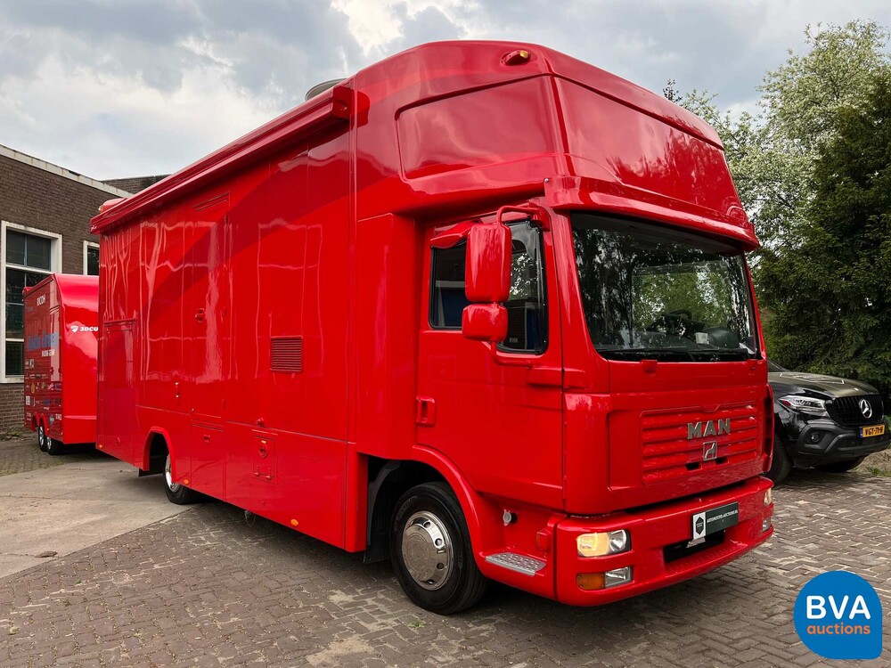 MAN TGL Vrachtauto Camper Kampeerauto Racing Transport + Trailer, 2-SVT-99.
