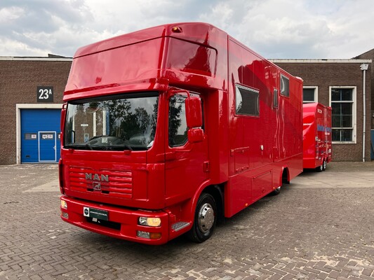 MAN TGL Vrachtauto Camper Kampeerauto Racing Transport + Trailer, 2-SVT-99.