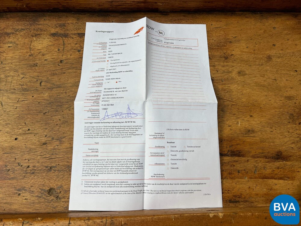 Audi RS7 Sportback 4.0 TFSI Quattro AKRAPOVIC-Org. NL-560PS 2015, 1-ZKX-84.