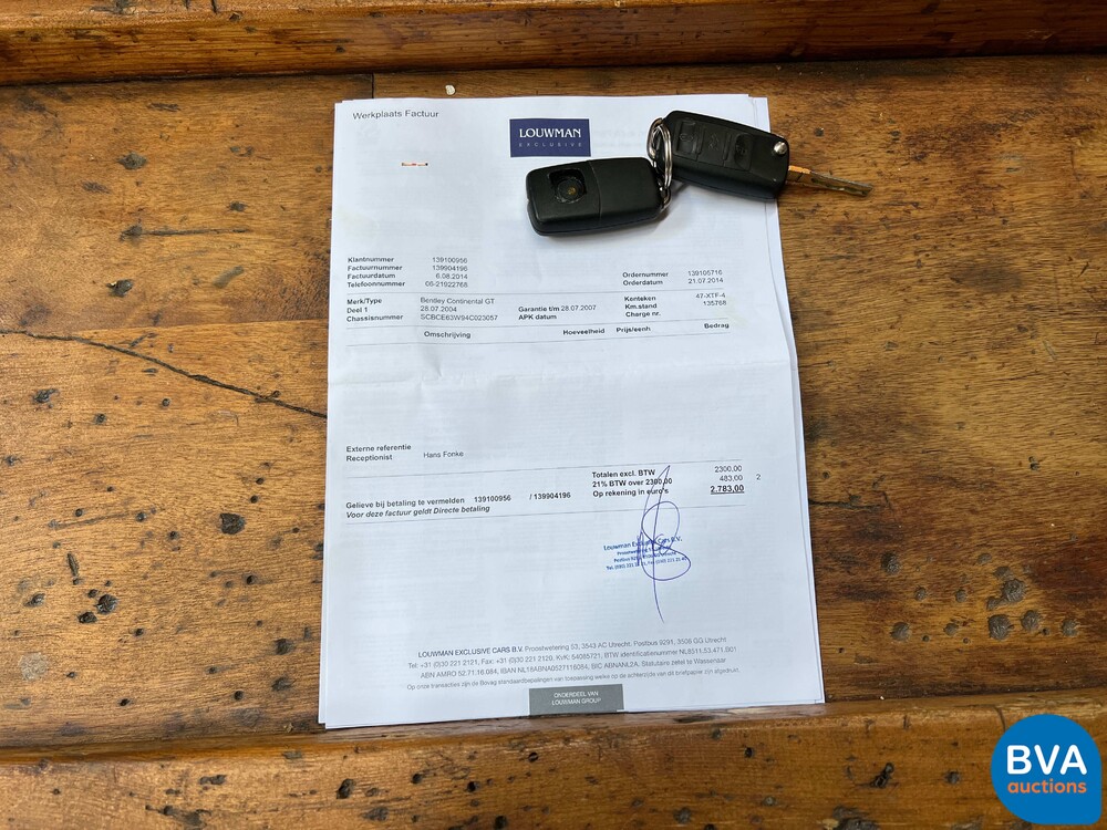 Bentley Continental GT Coupé 6.0 W12 560 PS 2004 YOUNGTIMER, 47-XTF-4.