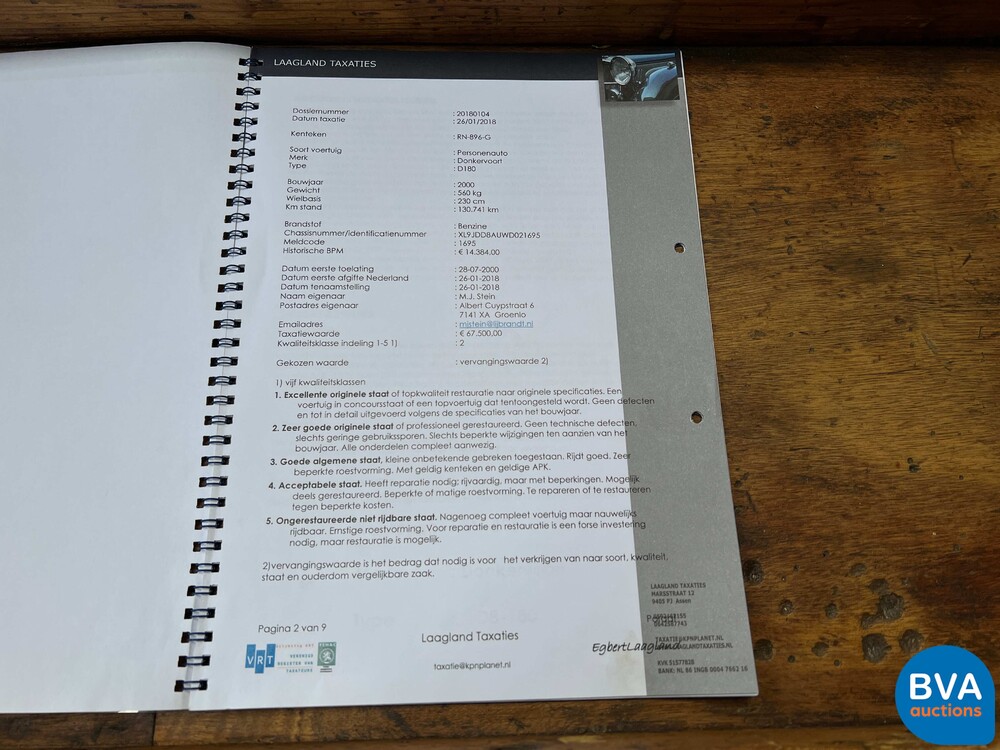 Donkervoort D8 1.8 Audi 180/R Touring 250 PS 2000 BREITSPUR, RN-896-G.