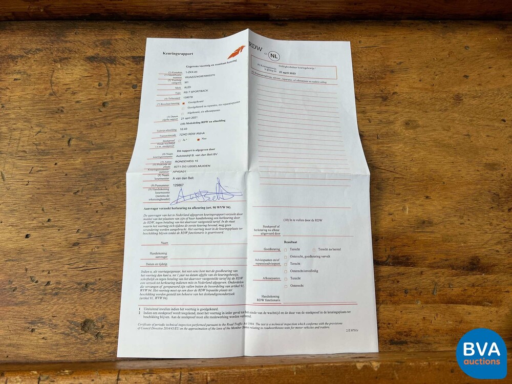 Audi RS7 Sportback 4.0 TFSI Quattro AKRAPOVIC-Org. NL-560PS 2015, 1-ZKX-84.