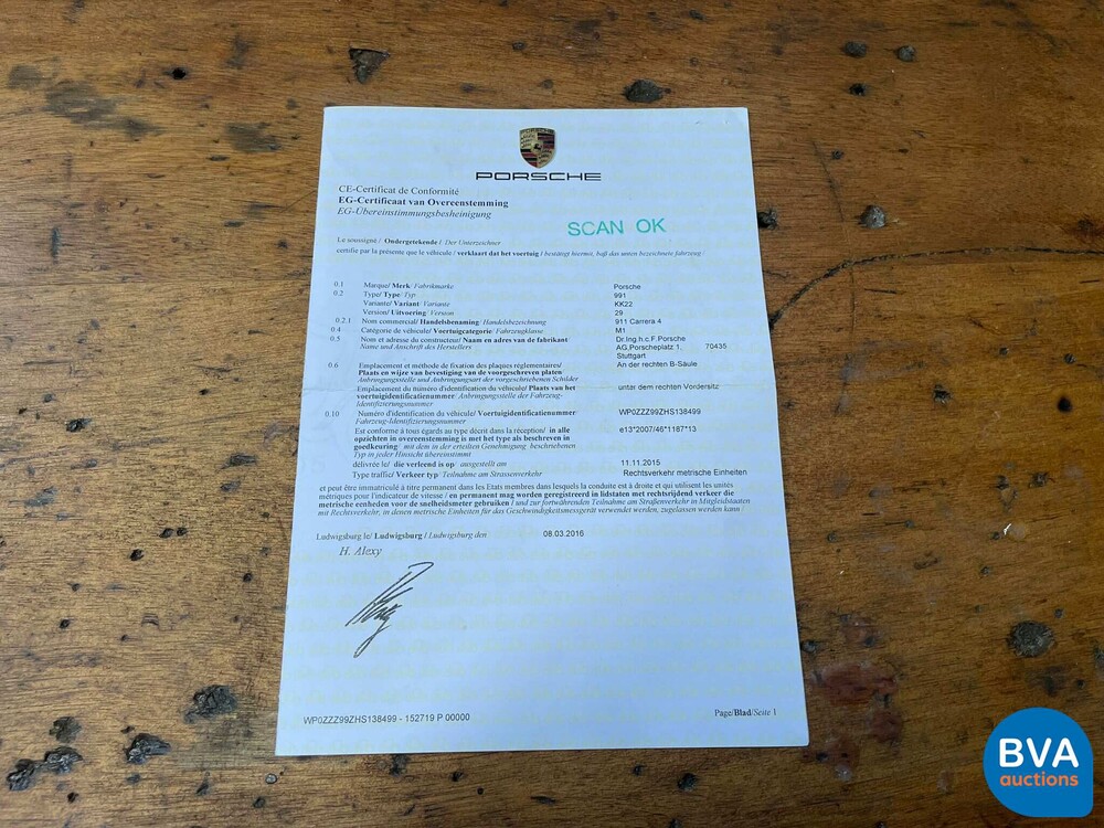Porsche 911 Convertible 3.0 Carrera 4 370hp 2016, P-339-TP.