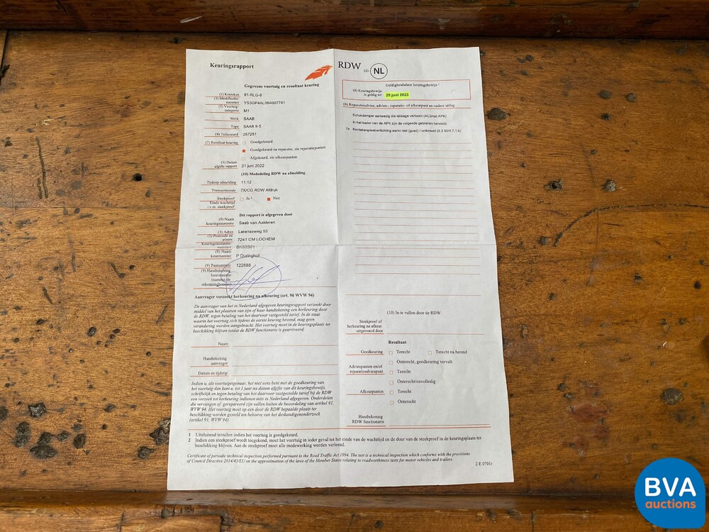 Saab 9-5 2.0 TiD Vector 160PS 2011 -Org. NL-, 91-RLG-6.