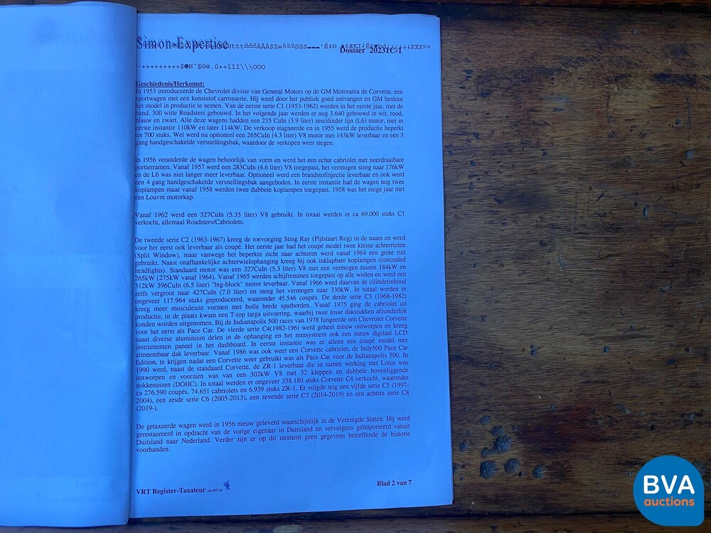 Chevrolet Corvette C1 1956, AR-85-92